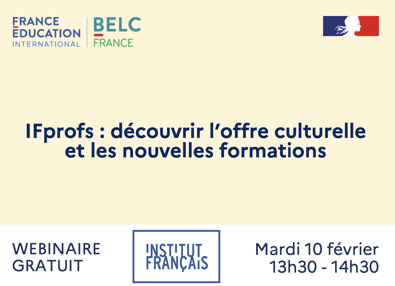 Rediff' webinaire "Découvrir l'offre culturelle et les nouvelles formations d'IFprofs"